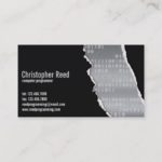 Binary Rip – Grey Business Card