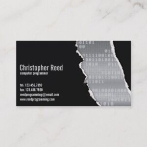 Binary Rip - Grey Business Card
