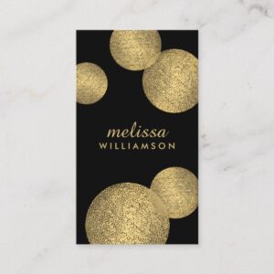 Black and Gold Glamour and Beauty II Business Card