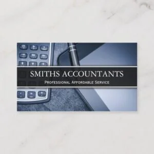 Black and White Photo Accountant - Business Card