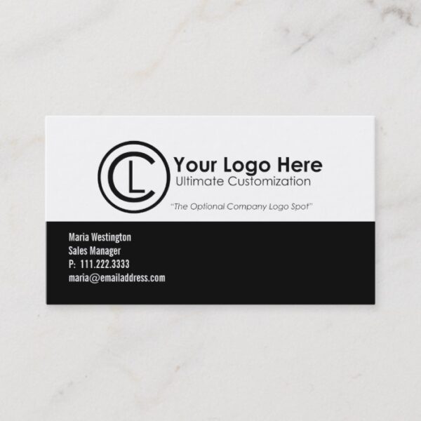 Black and White Simple Business Cards