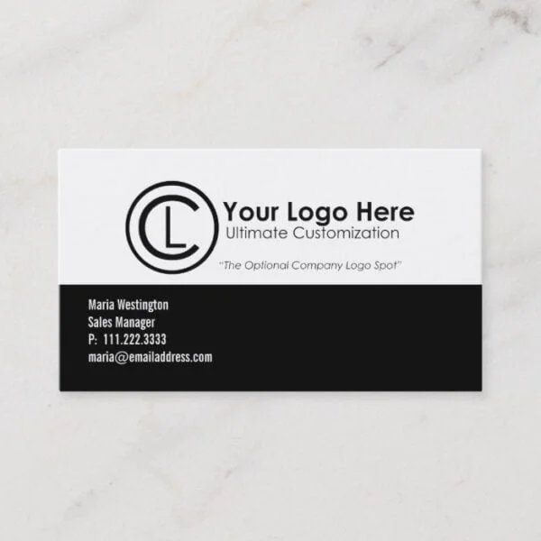 Black and White Simple Business Cards