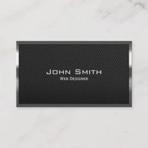 Black Carbon Fiber Web Design Business Card