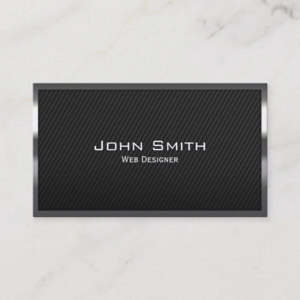 Black Carbon Fiber Web Design Business Card