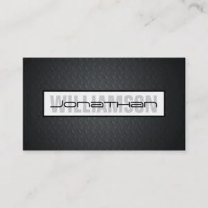 Black Diamond Plate Professional Business Card