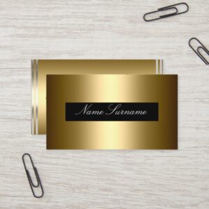 Black  gold Abstract stylish corporate Business Card
