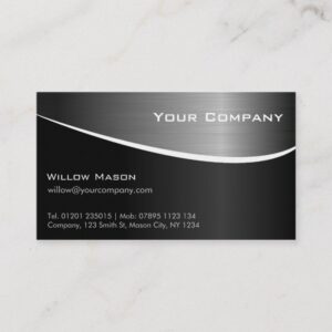 Black Stainless Steel Professional Business Card