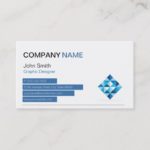Blue Diamond Symbol – Modern Professional Business Card
