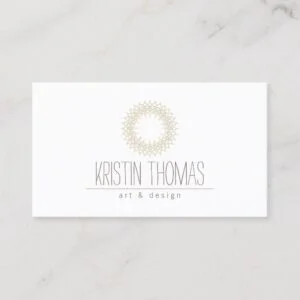 Bohemian Gold Sun Mandala Designer Business Card
