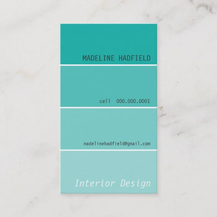BOLD DESIGN paint swatch painter jade Business Card