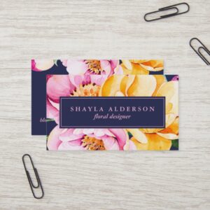 Bold Floral | The Spotted Olive | Business Card