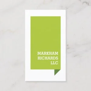 Bold Professional Lime Green 3D Box Business Card