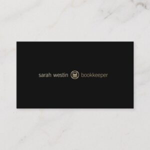 Bookkeeper Gold Calculator Icon Business Card