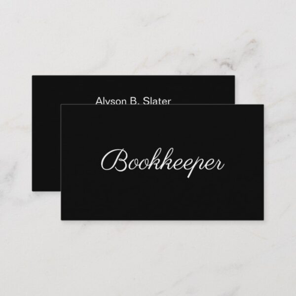 Bookkeeper Minimal Design Business Card