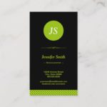 Bookkeeper – Stylish Apple Green Business Card