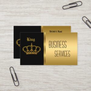 Business Card Gold Black Crown