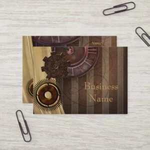 Business Card Zizzago Steampunk Design