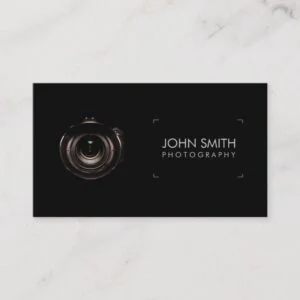 Camera Lens Viewfinder Black Photography Business Card