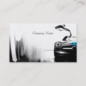 Car Related White And Black Colored Business Card