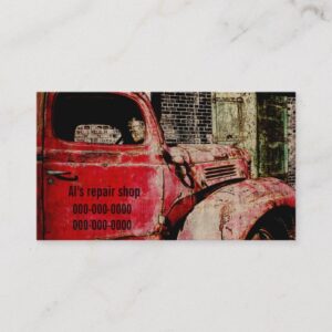 Car repair shop business card template