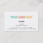 Center custom logo modern custom professional business card