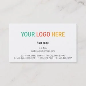 Center custom logo modern custom professional business card