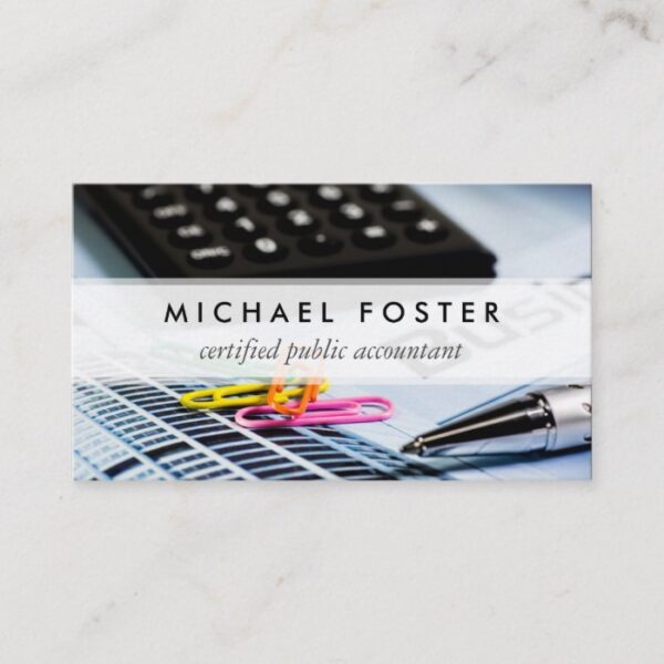Certified Public Accountant Simple Minimal Elegant Business Card
