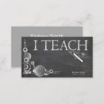 Chalkboard Formal ‘I Teach’ Business Card