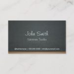 Chalkboard Substitute Teacher Simple Business Card
