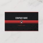 Chart visits – Professional red data processing v2 Business Card