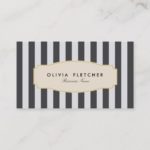 Chic Black Stripes Business Cards