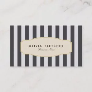 Chic Black Stripes Business Cards