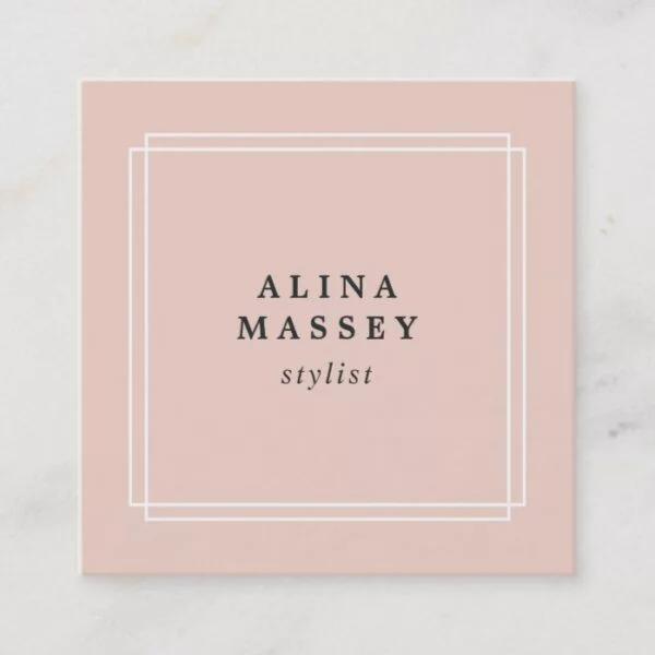 Chic Blush | Social Media Square Business Card