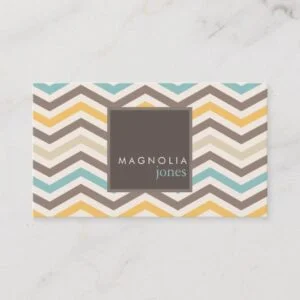 Chic Chevron Modern Professional Business Card