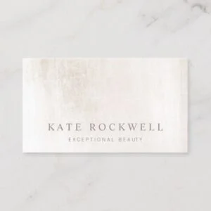 Chic Minimalist Ivory White Stone Business Card