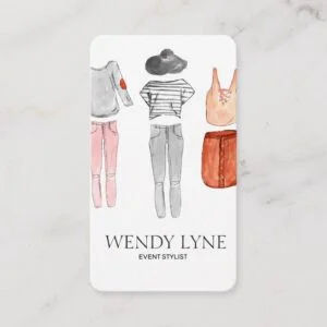 Chic modern fashion clothing business card