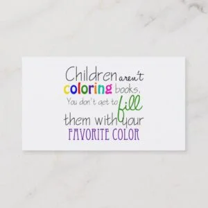 Child Psychologist Text Design Business Card