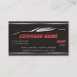 Chrome Outline Corvette Business cards