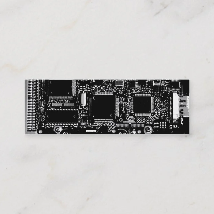 Circuit B & W 2 business card grey skinny