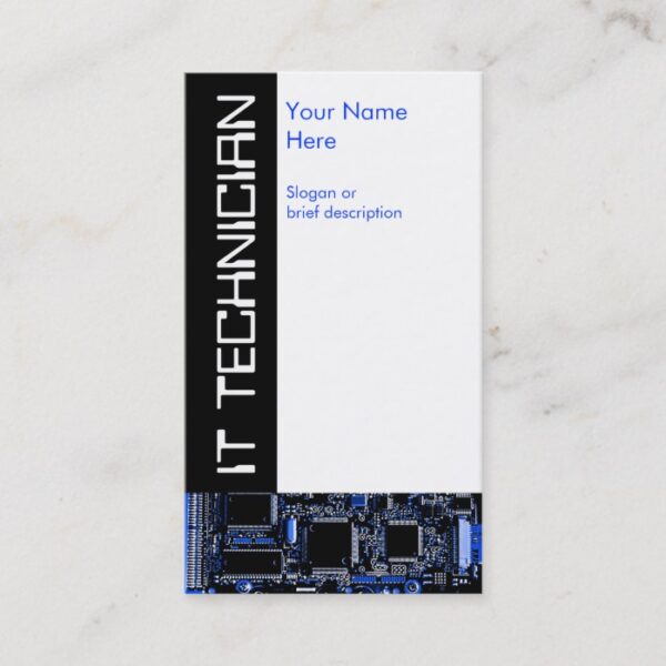Circuit Blue 2 'IT Technician' business card
