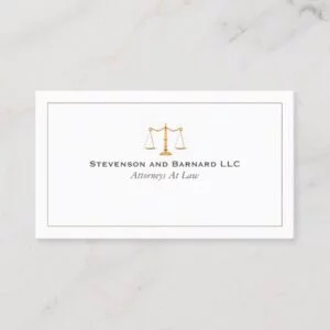 Classic Attorney Justice Scale  Business Card