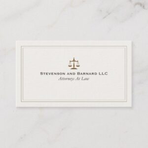 Classic Attorney Justice Scale Business Card