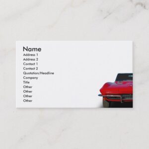 Classic Roadster Business Card
