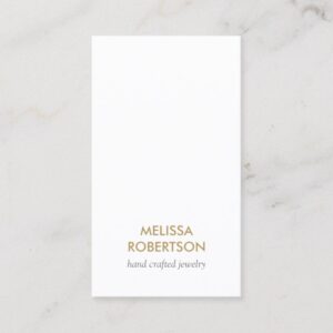 Classic White Jewelry Design Business Card