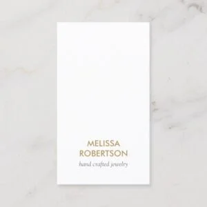 Classic White Jewelry Design Business Card
