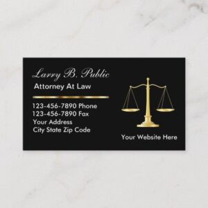 Classy Attorney Business Cards