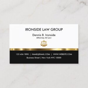 Classy Professional Attorney Business Card