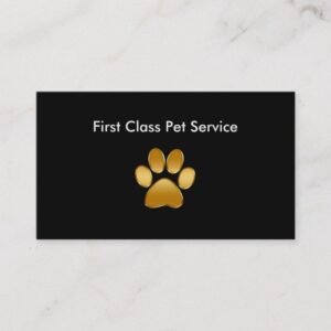 Classy Simple Pet Service Business Card