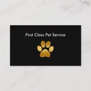Classy Simple Pet Service Business Card