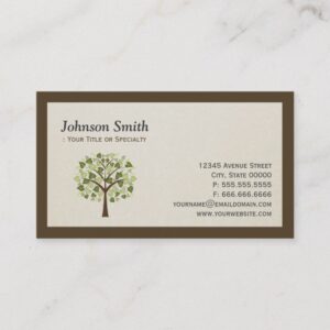 Classy Tree of Hearts - Simple Clean Stylish Business Card